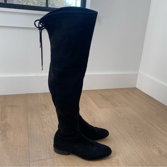 Marc Fisher Women's Humor 2 Faux Suede Over Knee Boots in Black - Picture 1 of 5